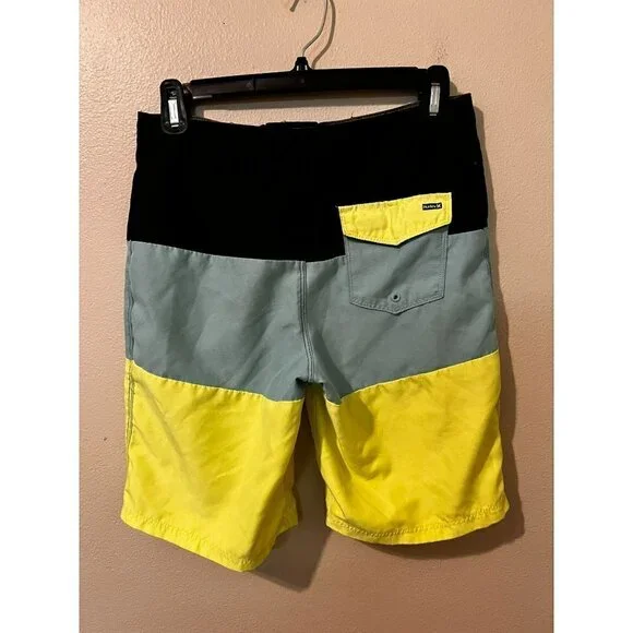 Boy's Hurley Color Block Swimming Trunks Size 14 [EXCELLENT] - Picture 2 of 3
